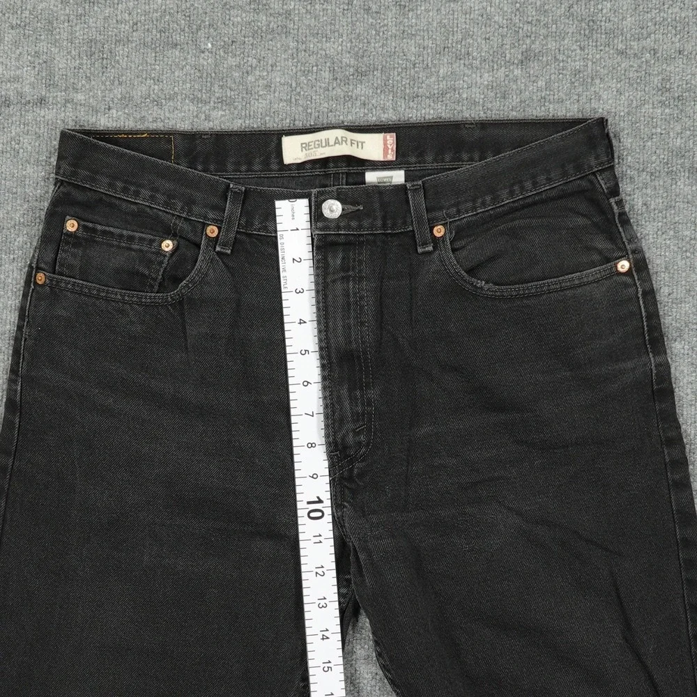 Vintage Levis 505 Mens Jeans Regular Straight Black Dark Y2K 36x32 (Tag 38x32)